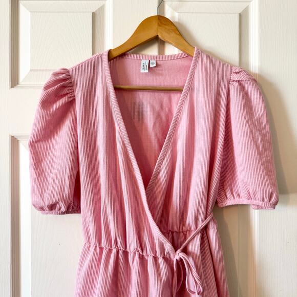 & Other Stories Wrap Mini Dress in Pink - Picture 7 of 11